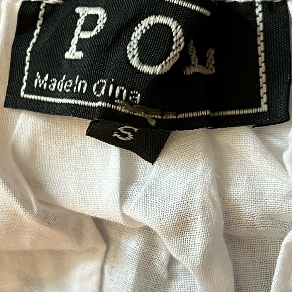 NWOT POL Blue White Striped Lace Trimmed Skirt Size Small - Picture 2 of 4